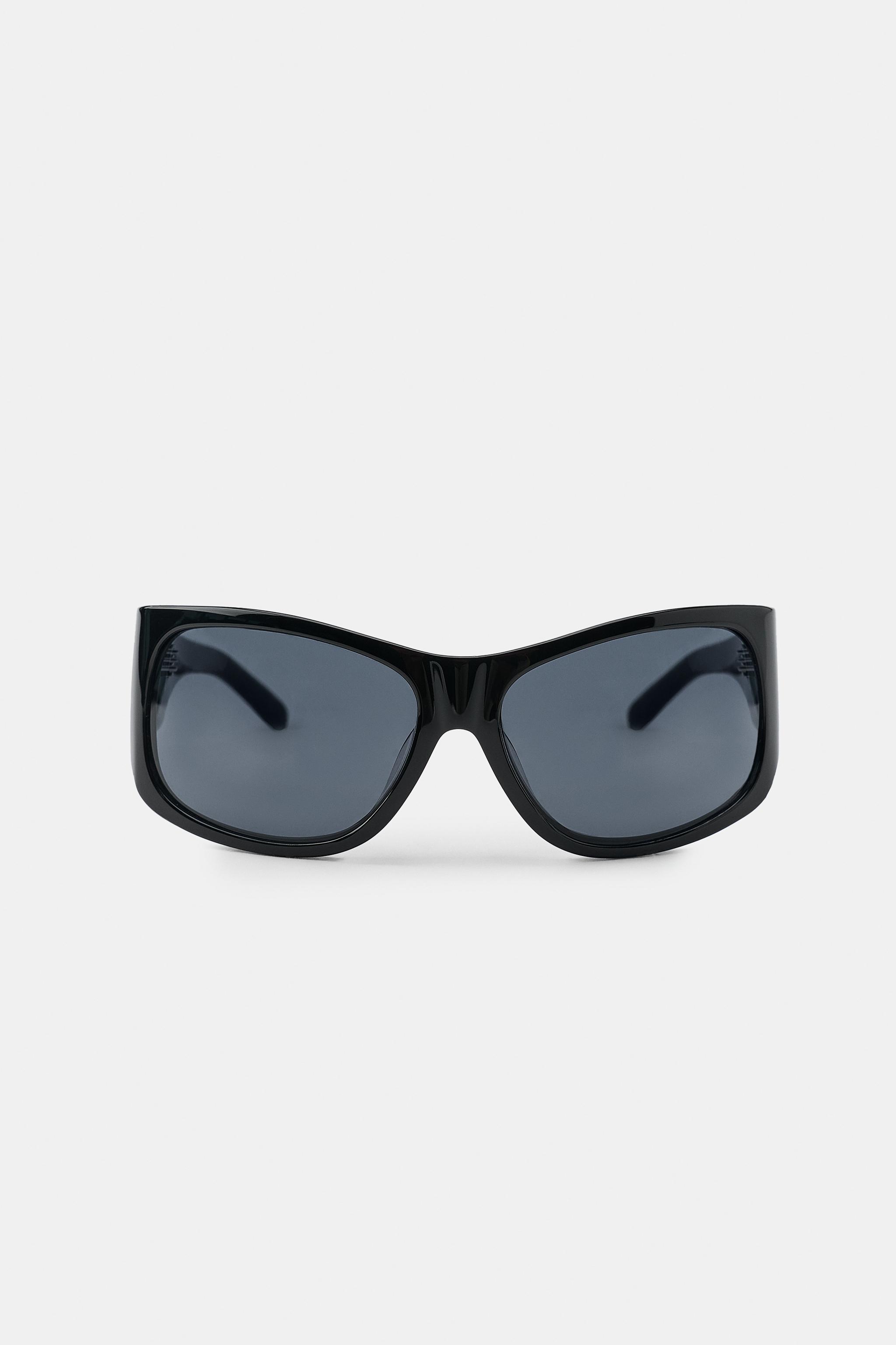 RECTANGULAR SUNGLASSES — Black