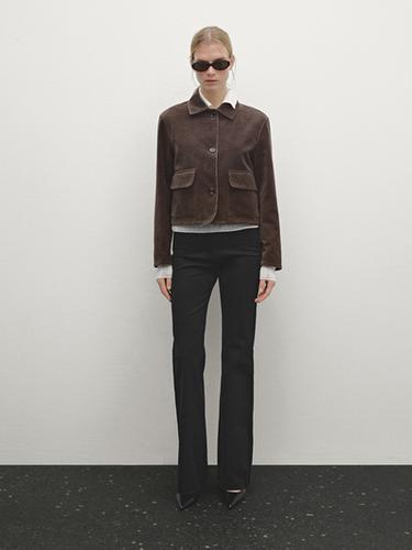 Chaqueta terciopelo 100% algodón - Marrón oscuro de Zara - Imagen 0