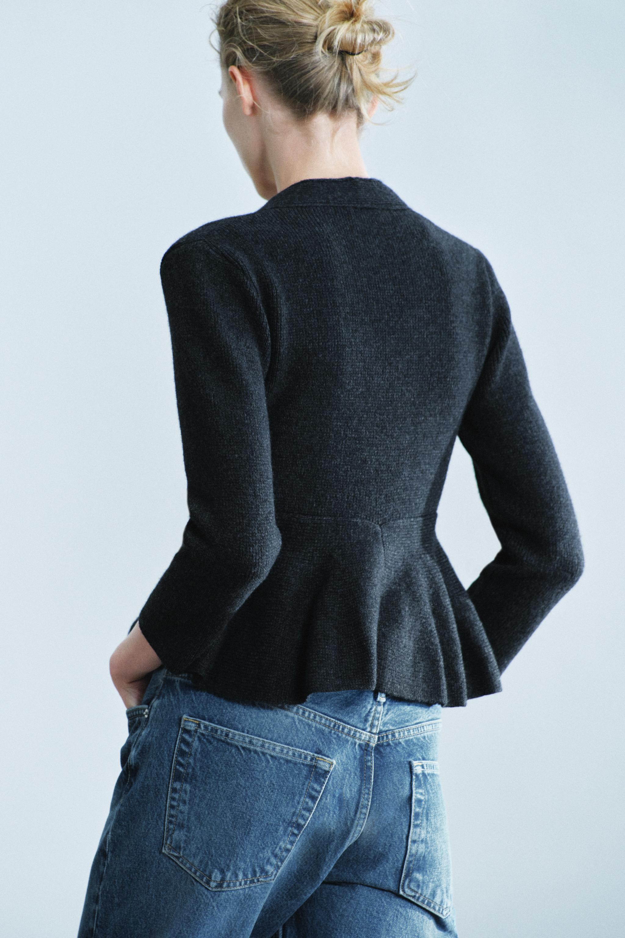 Zara YÜN PEPLUM HIRKA görsel 3