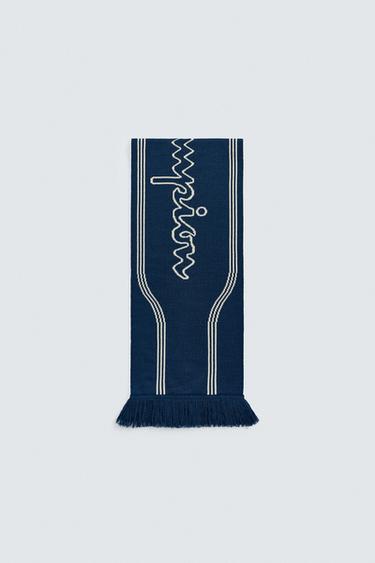 BUFANDA JACQUARD CHAMPION ® X ZARA - Azul de Zara - Imagen 0