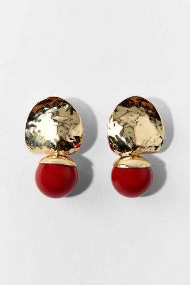 Zara BALL EARRINGS - Golden
