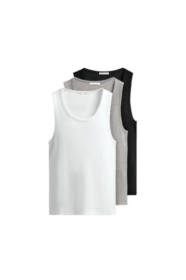 3-PACK OF BASIC TANK TOPS - various by Zara