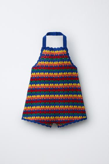MACACÃO CURTO DE CROCHET MULTICOR - Multicolor da Zara