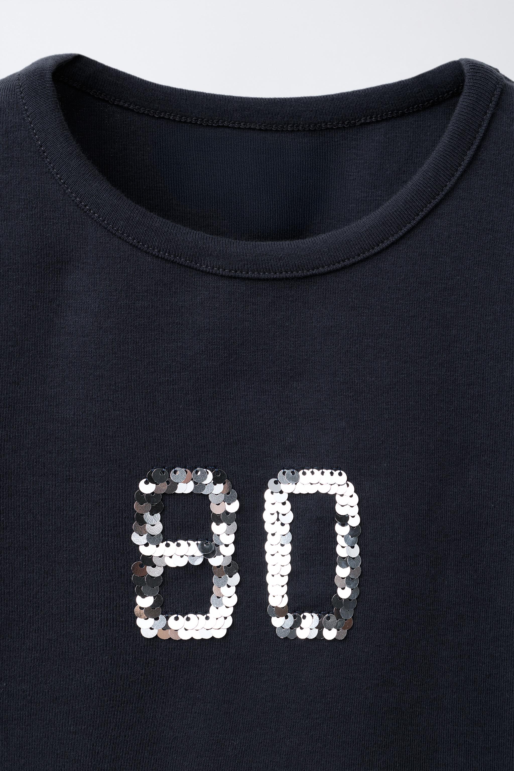 STRIPED STAR SEQUIN T-SHIRT