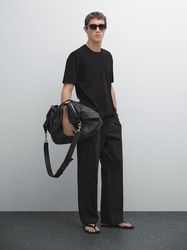 Zara 100% cotton short sleeve knit sweater - Black - Image 0