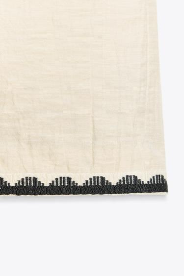 EMBROIDERED BERMUDA SHORTS - Ecru by Zara - Image 7