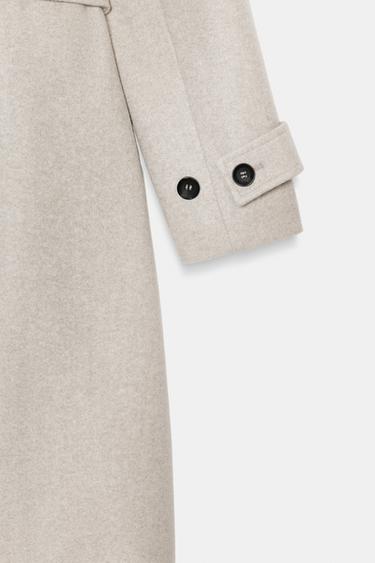 SOFT HOODED COAT - Beige by Zara - Image 8