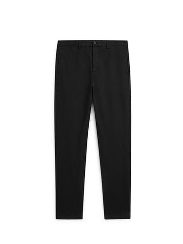 Zara Cotton twill pants with elasticated waistband - Black