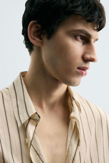 STRIPED SHIRT WITH BOW - Ecru by Zara