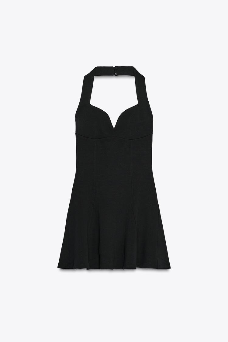 zara interlock halter dress Price History of SHORT from 7903_76279 Pink zara