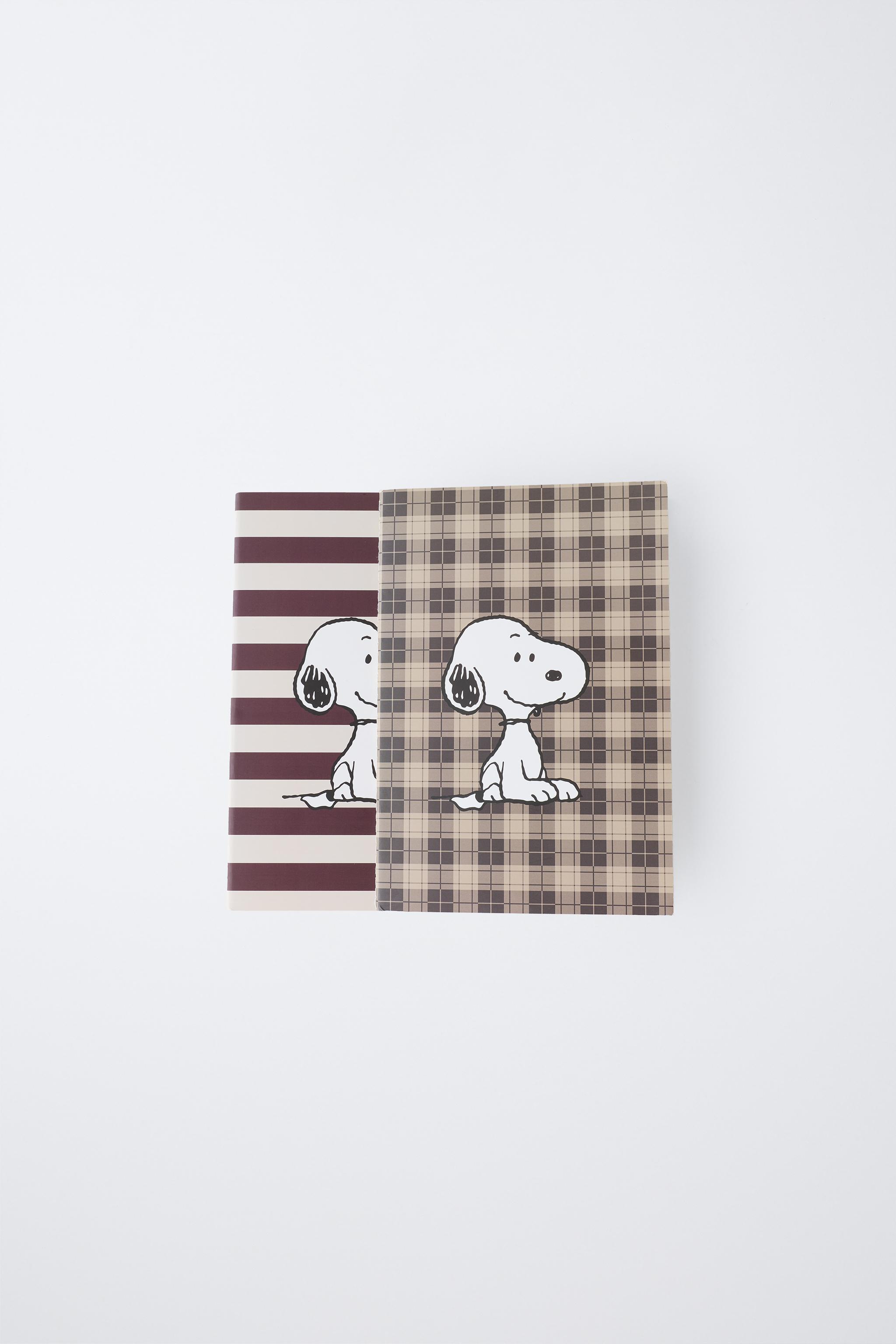 ともネコ　ＳＮＯＯＰＹＣＯＦＦＥＥ と日本のキッチン ２点 PACK OF TWO SNOOPY PEANUTS™ NOTEBOOKS - Brown | ZARA United