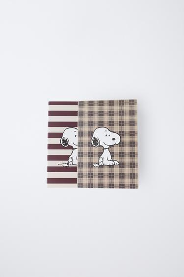 PACK OF TWO SNOOPY PEANUTS™ NOTEBOOKS - Brown by Zara