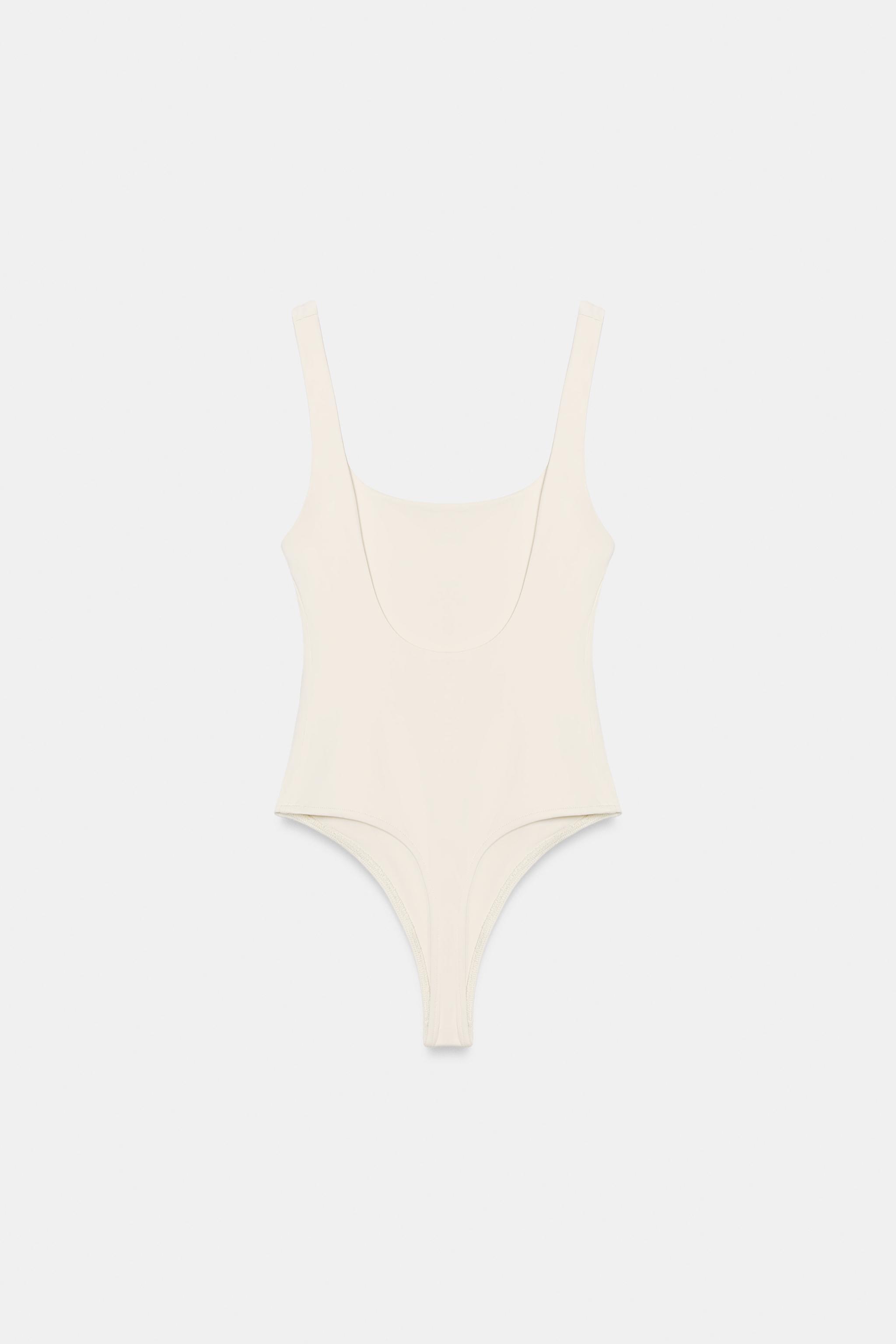 Zara Kare Yaka Streç Body görsel 5