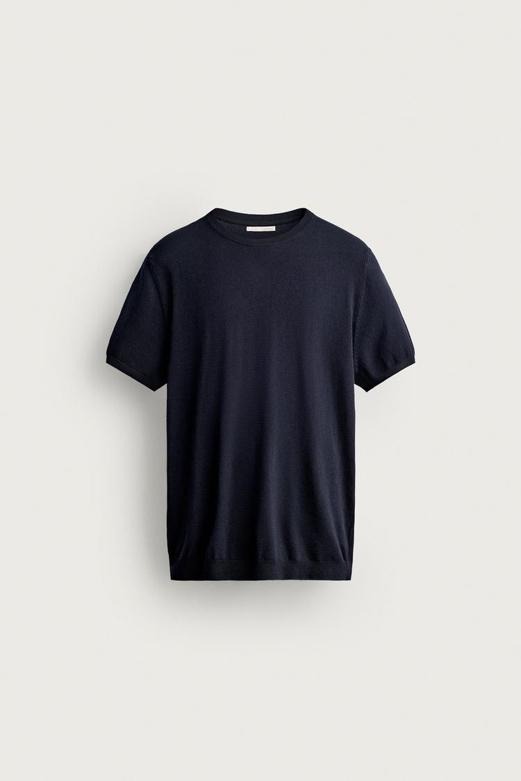 BASIC REGULAR FIT KNIT T-SHIRT