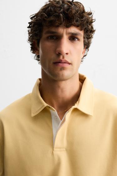 POLO CONTRASTE - Jaune de Zara - Image 4