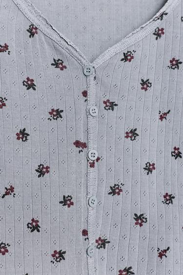 WASHED EFFECT POINTELLE JACKET - Grey by Zara - Image 7