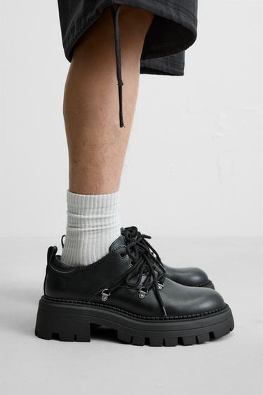 MULTI-LACE CHUNKY SHOES - Black by Zara - Image 0