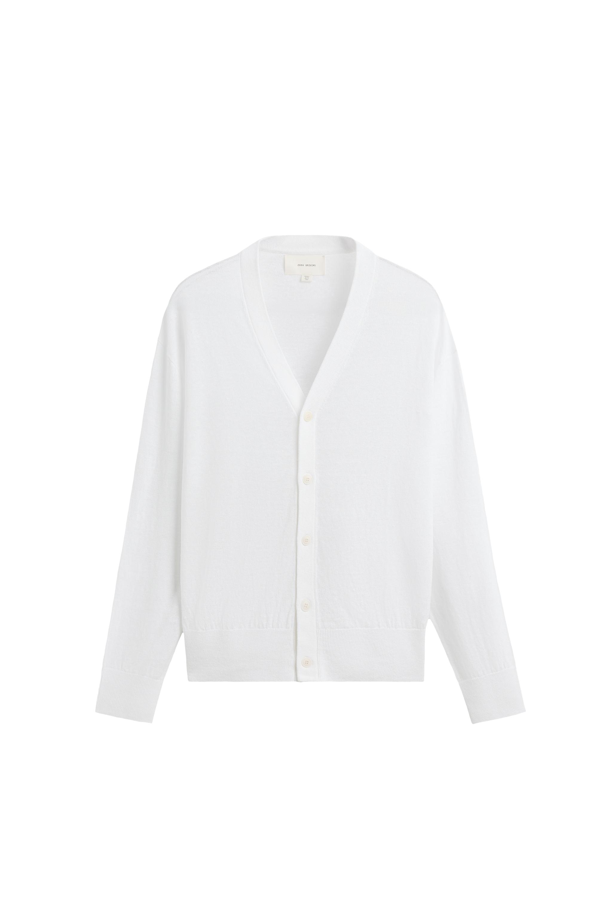 ZARA ORIGINS リブ編みジップカーディガン　OVY org.jpg
