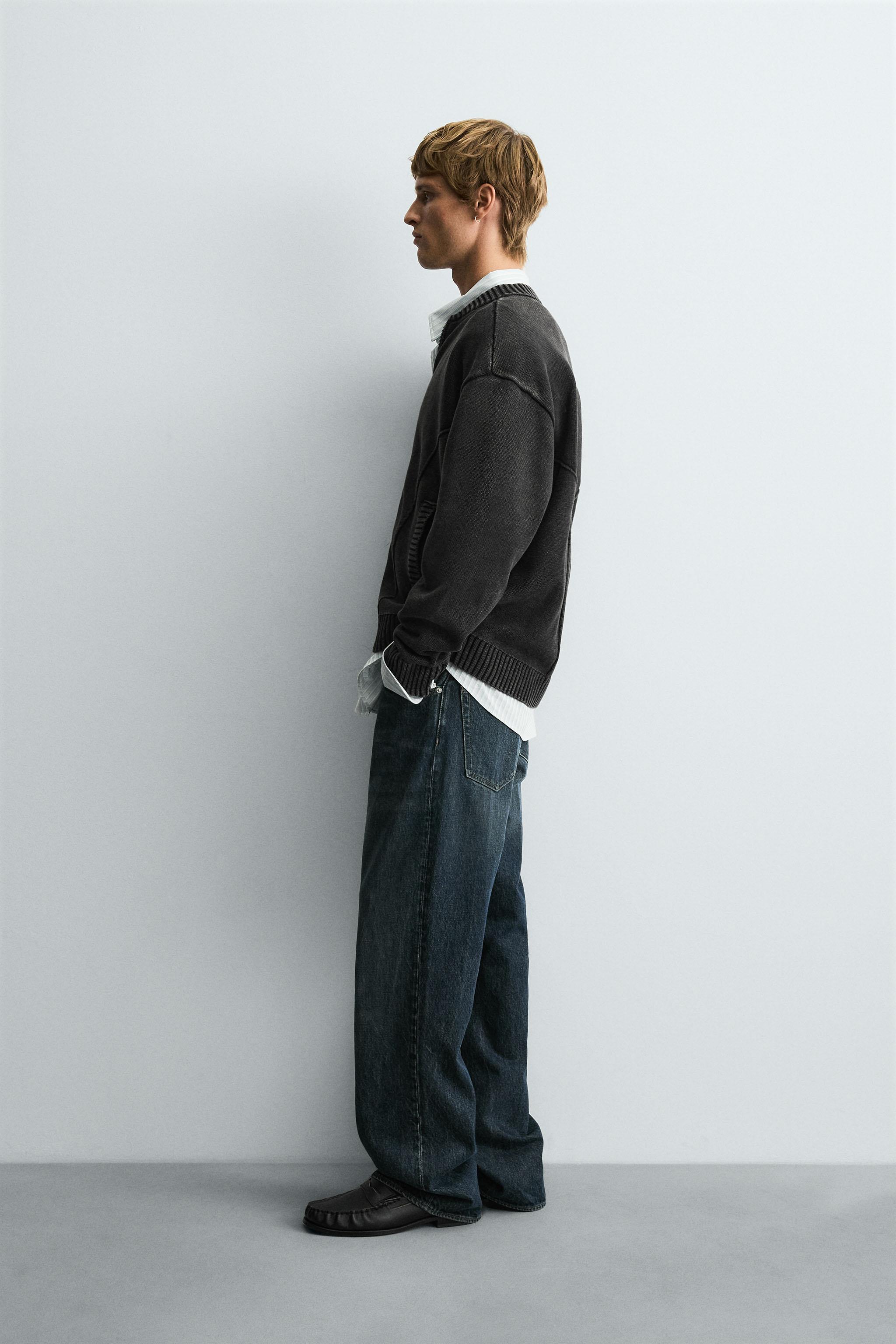 ウォッシュドニットボンバージャケット - ブラウン | ZARA Japan / 日本