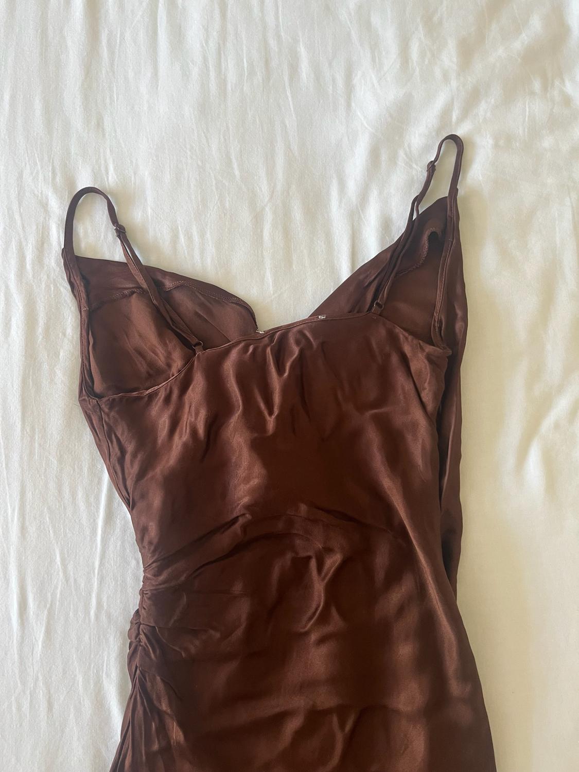 SATIN MIDI DRESS - Image 4