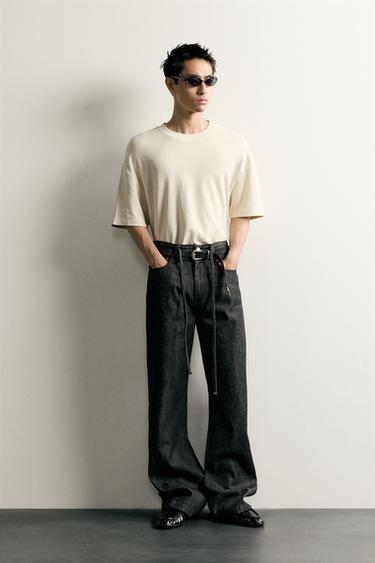 BASIC WASHED RELAXED FIT T-SHIRT - Oyster-white by Zara - Image 0