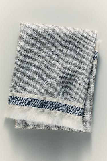 TORCHON COTON ÉPONGE CONTRASTANT - Bleu de Zara - Image 4