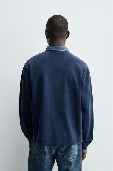 SWEAT POLO COL CONTRASTE - Bleu / Indigo de Zara - Image 2