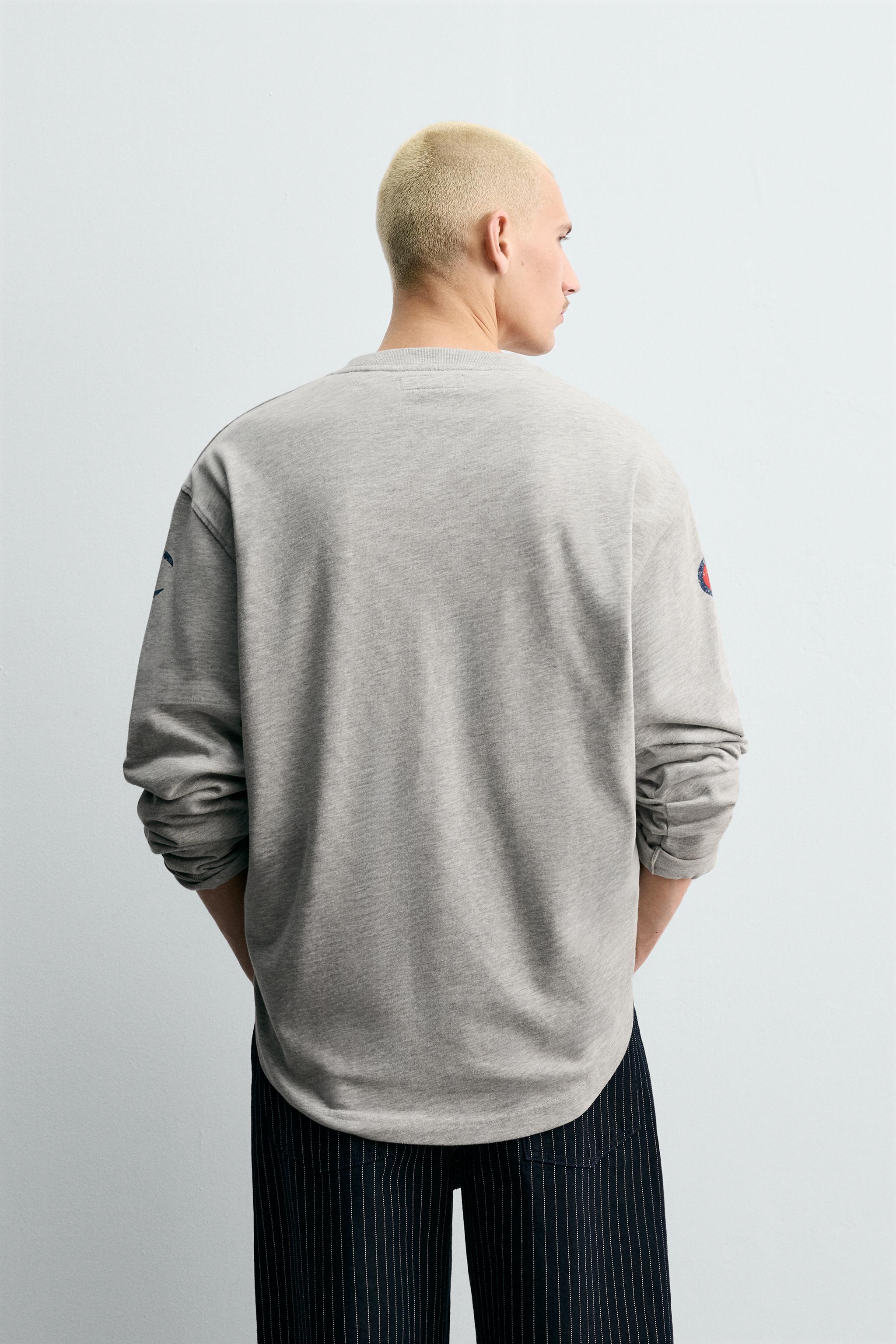 チャンピオン® X ZARA プリントTシャツ - グレーマール | ZARA