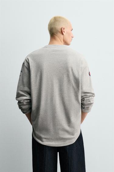 CHAMPION® X ZARA PRINTED T-SHIRT - Grey marl by Zara - Image 2