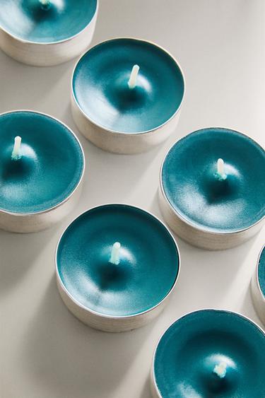 PACK OF WINTER CYPRESS TEALIGHT SCENTED CANDLES (PACK OF 8) - whisky by Zara - Image 2