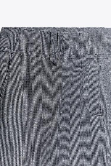 STITCHED DETAIL TROUSERS WITH BELT LOOPS - Blue de Zara - Image 8