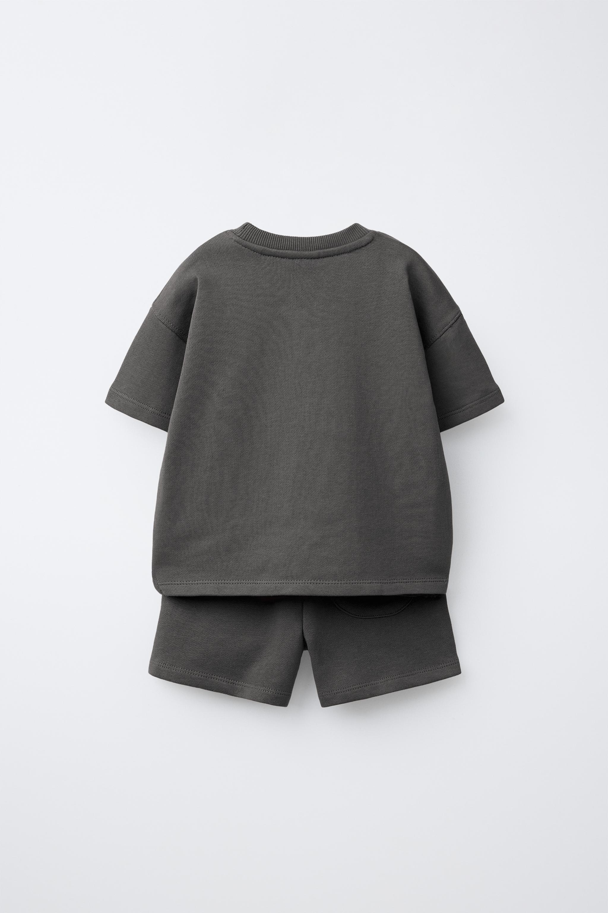 JOGGING T-SHIRT AND BERMUDA SET WITH LABEL