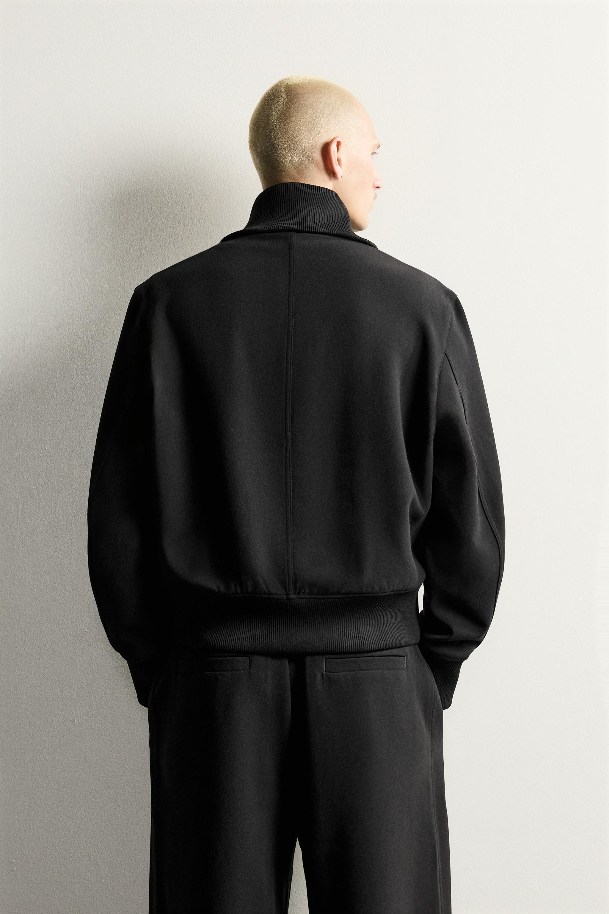 BLOUSON BOMBER À COL BIMATIÈRE