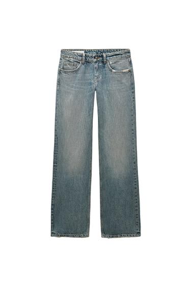 Zara TRF LOW-RISE WIDE LEG JEANS - Blue - Image 0