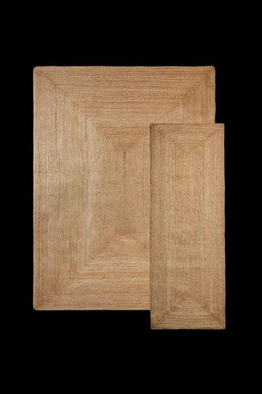 Zara RECTANGULAR JUTE AREA RUG - Light beige - Image 0