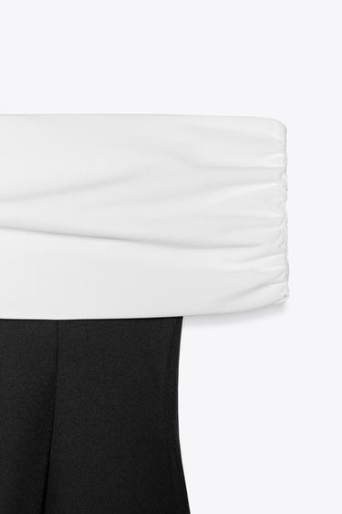 COLD-SHOULDER COMBINATION TOP - Black by Zara - Image 7