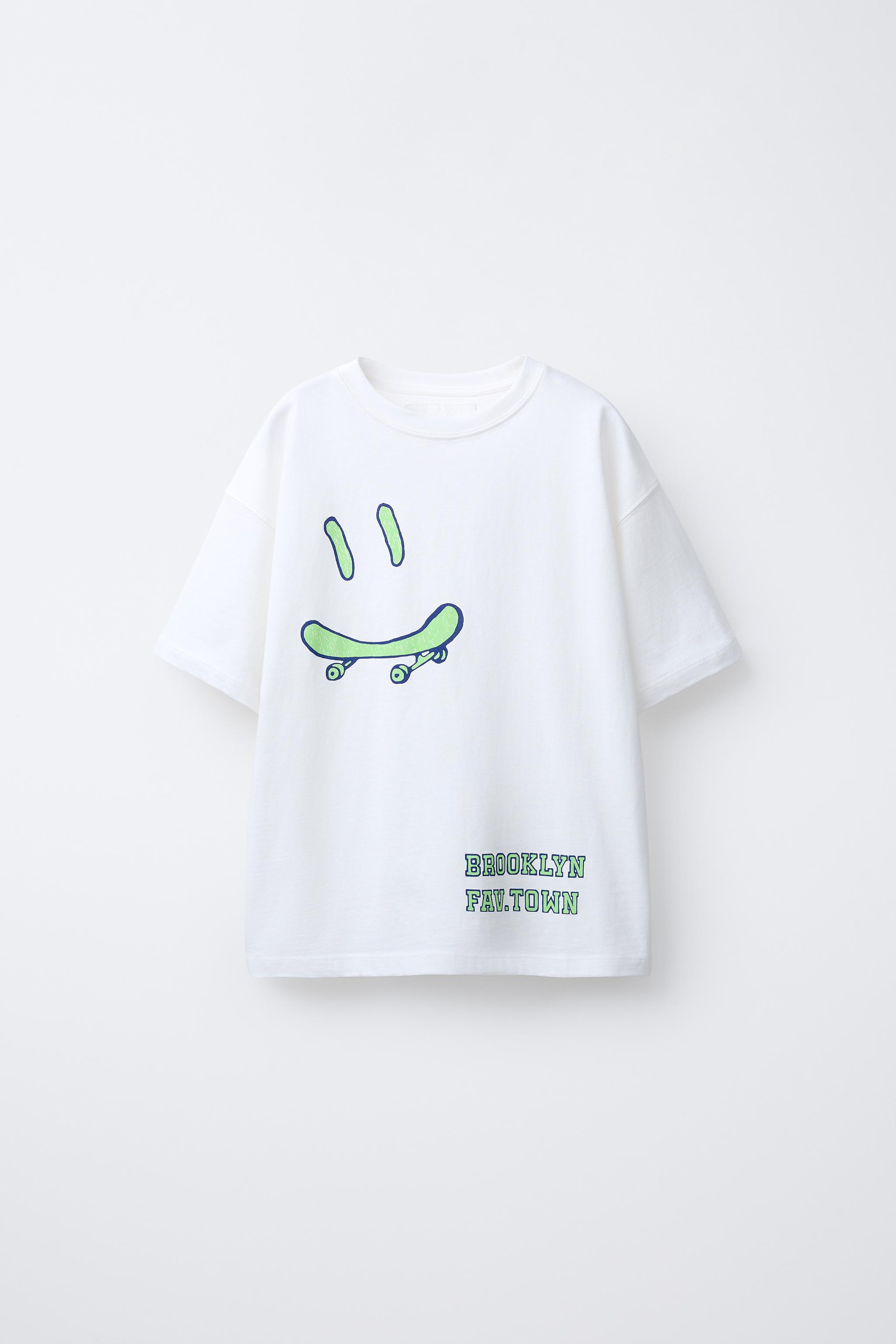 smile☆ PRINTED T-SHIRT - Oyster-white | ZARA South Africa