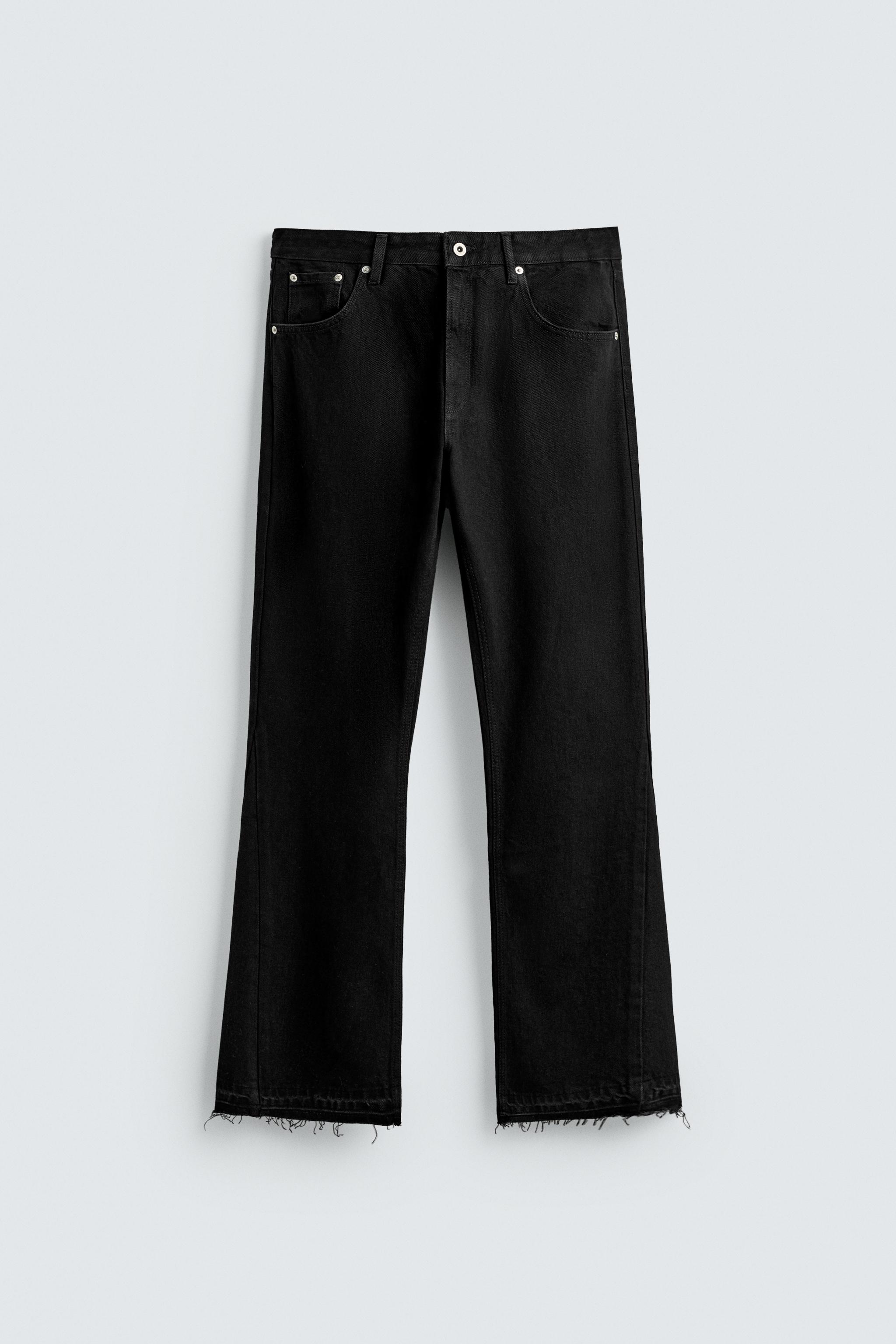 Flare Jeans Zara Jeans High Rise Slim FLARE FIT JEANS Black ZARA India