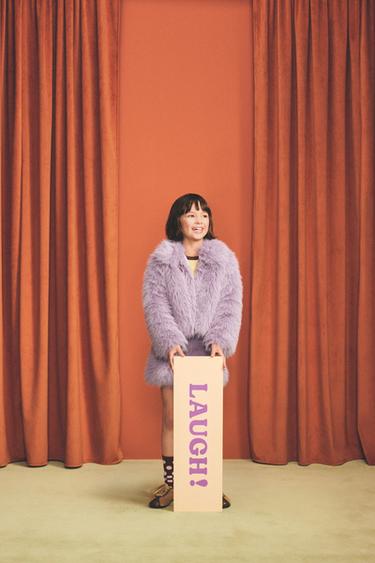 Zara HARRY LAMBERT FOR ZARA X DISNEY 毛絨效果迷你裙 - 紫色