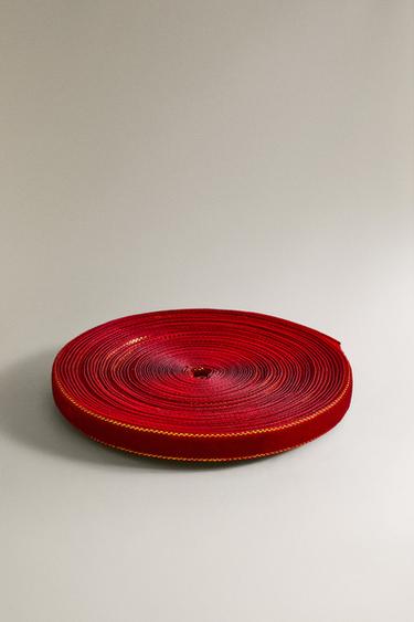 GESCHENKBAND WEIHNACHTEN MIT METALLRAND - Rot von Zara - Bild 0