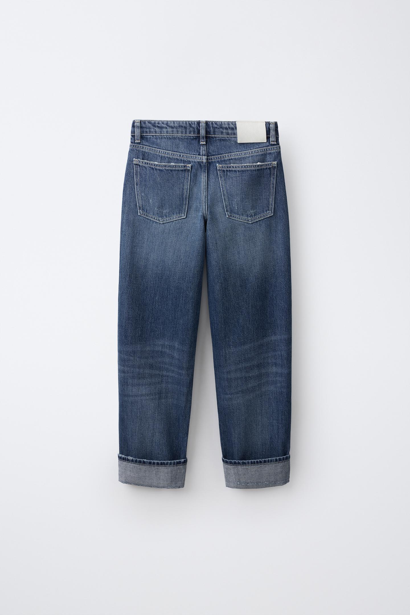 Детские джинсы Zara Distressed Straight, цвет: Синий — фото 3