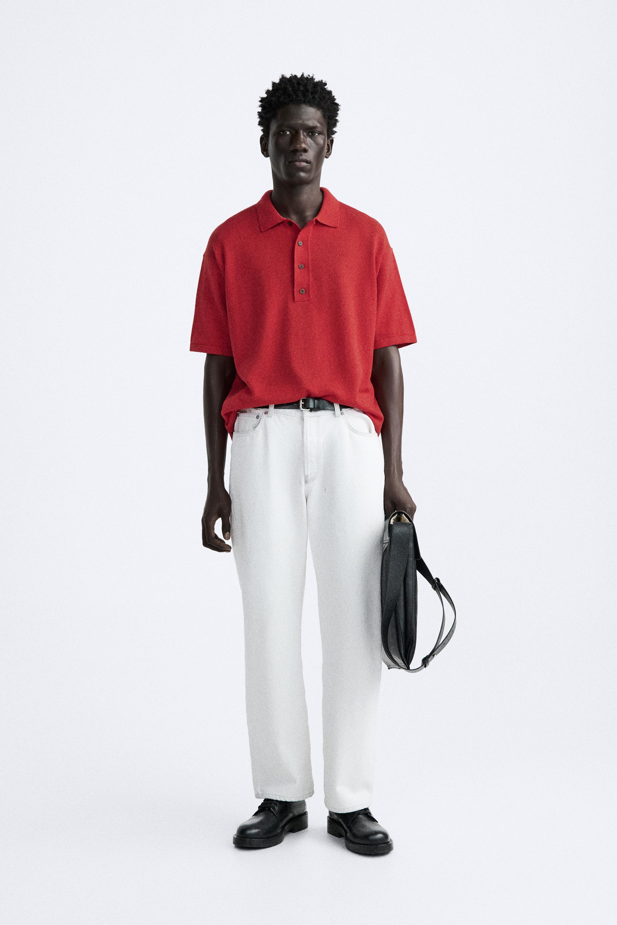 OVERSIZED KNIT POLO - Red | ZARA United States