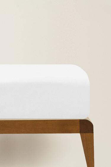 SATEEN FITTED SHEET | 40 CM HIGH (300 THREAD COUNT) - White by Zara