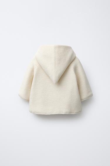 VESTE À CAPUCHE ET BRANDENBOURGS - Écru de Zara - Image 1