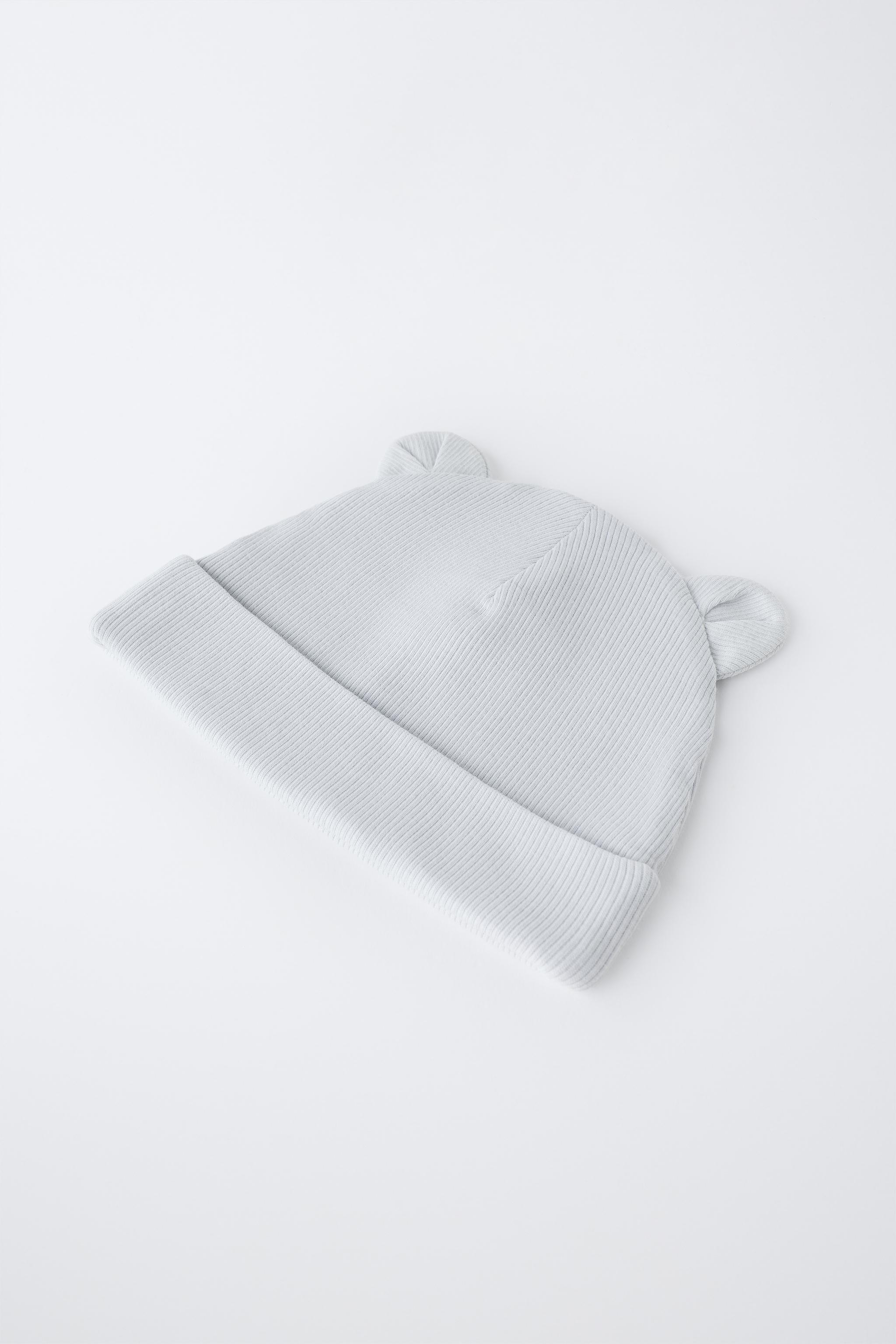 2-PACK OF RIBBED BEANIES WITH EARS