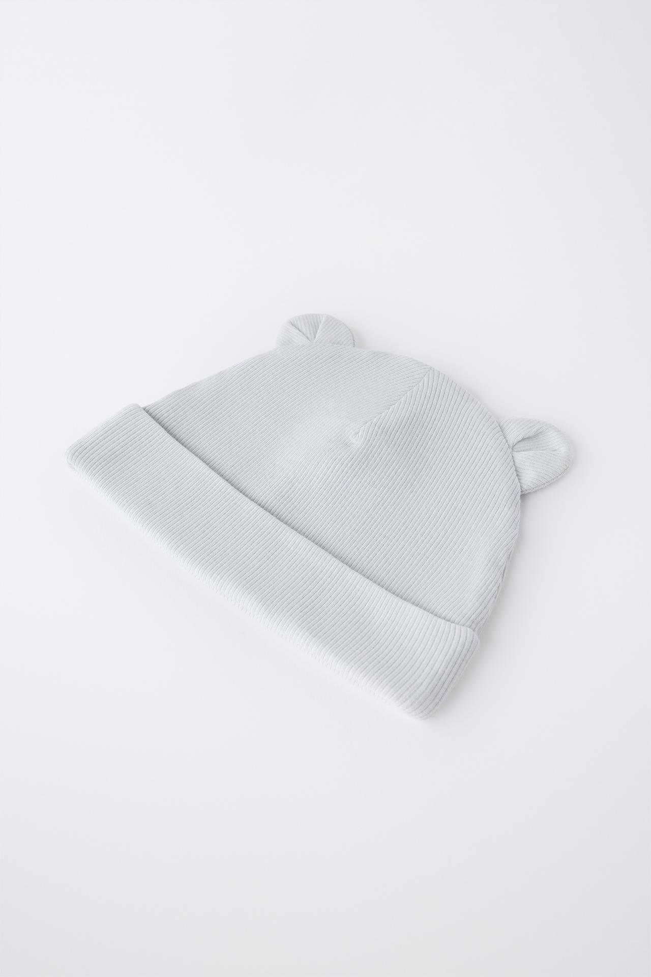 2-PACK RIBBED BEANIES WITH EARS — Blue