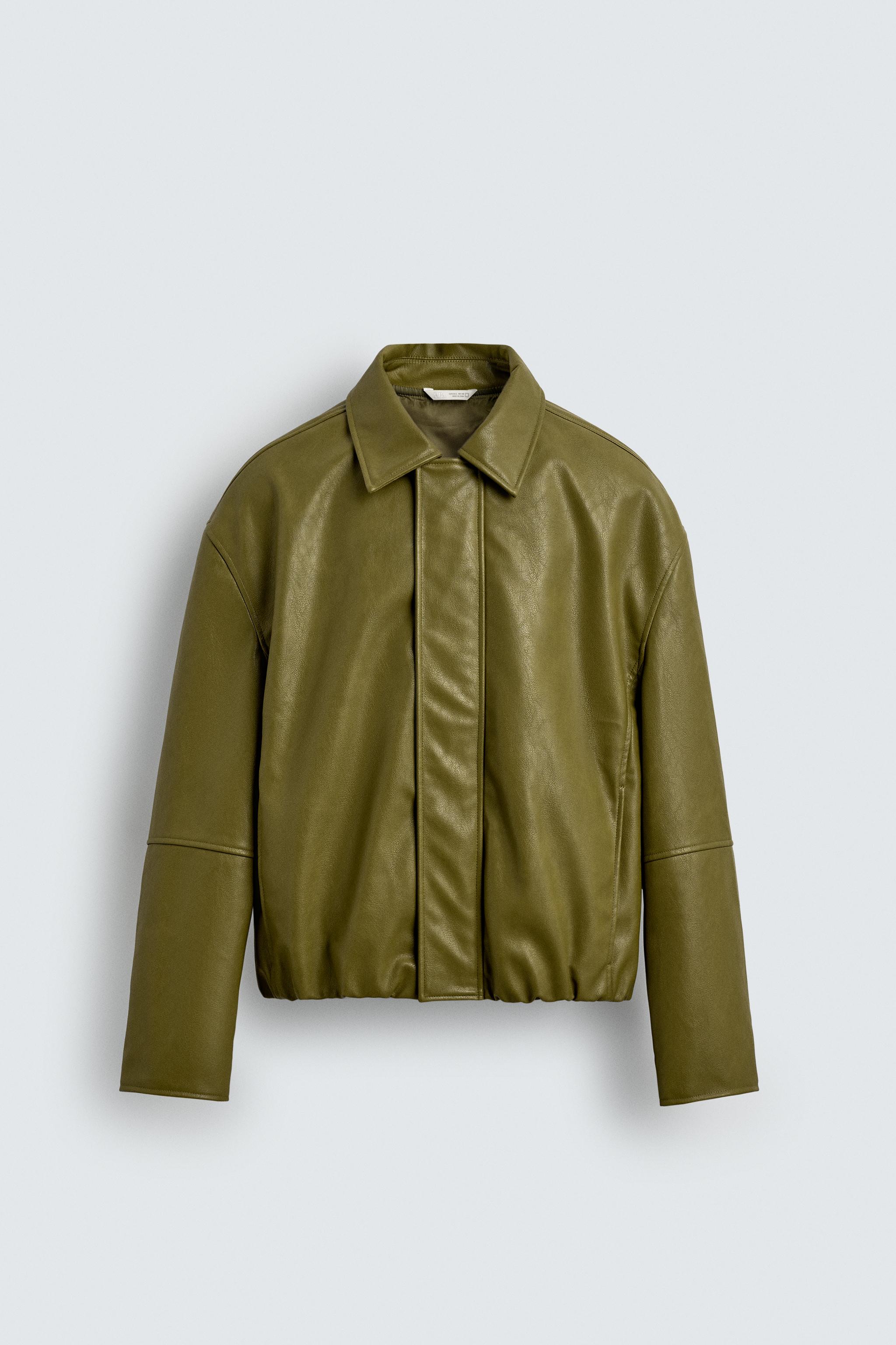 フェイクレザー ジャケット - ピスタチオ | ZARA Japan / 日本