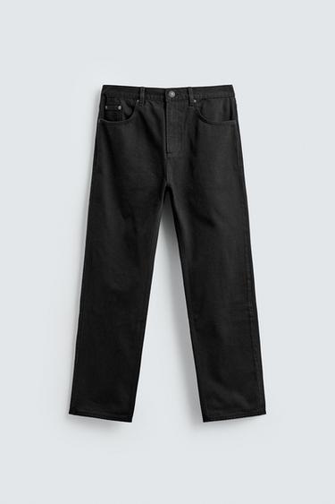 STRAIGHT ANKLE FIT JEANS - Black by Zara