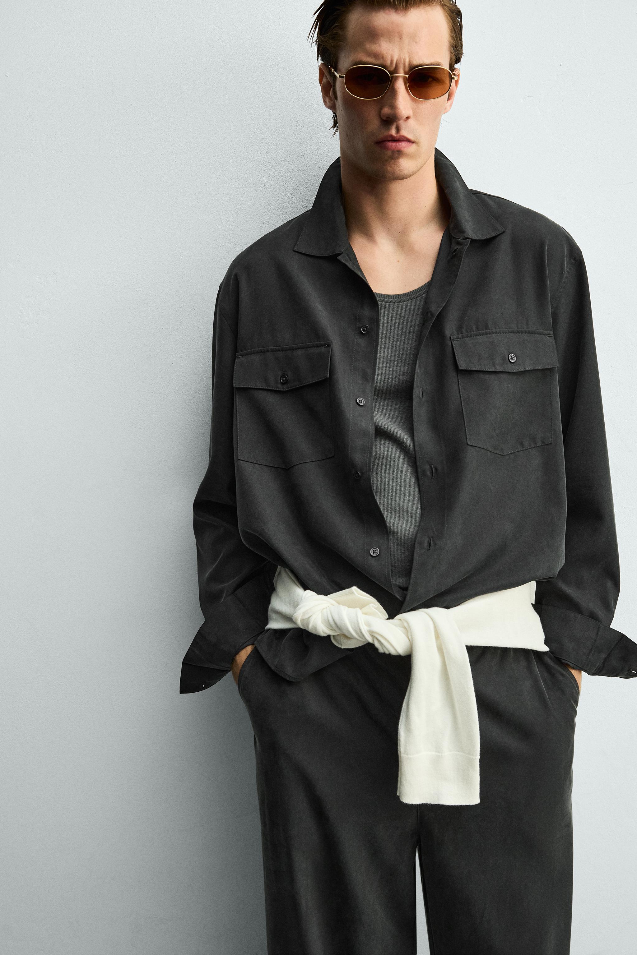 RELAXED FIT FLUID SHIRT WITH POCKETS