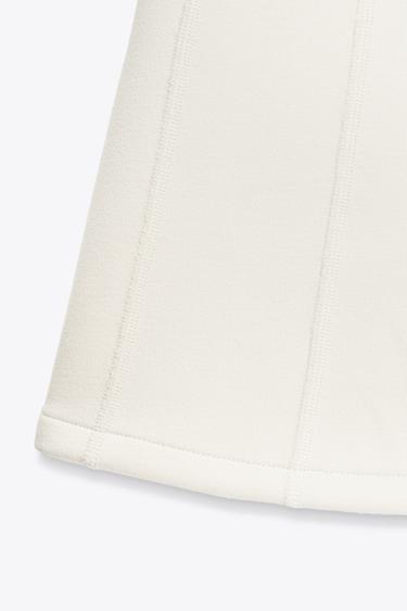 INTERLOCK BANDEAU DRESS - Ecru de Zara - Image 6